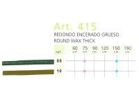 Art.415 Круглый толстый воскованый шнурок 75 см