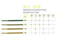 Art.420 Круглый тонкий воскованый шнурок 120 см