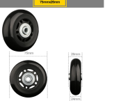 Колесо PU 75x26mm