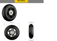 Колесо PU 80x26mm