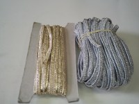 Резинка в оплетке 6мм (золото, серебро)