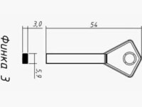Заготовка ключа ФИНКА-3 | Квадратный Solex
