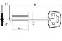 Заготовка ключа ЭЛП-2 (ELP-2)