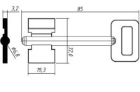 Заготовка ключа ЕРЕВАН-П2 | ERV-1G | 5ERV1 | 2ER1