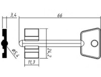 Заготовка ключа ТУЛА-12 | TLU12D