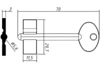 Заготовка ключа ТУЛА-13 | TLU13D