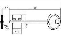 Заготовка ключа ГАРД-1 | GRD1D
