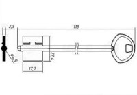 Заготовка ключа ГАРД-4 | GRD4D