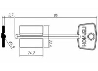 Заготовка ключа ГЕРИОН-5 | GRN5D