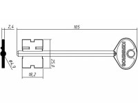 Заготовка ключа КЕРБЕРОС-2 | CER-3G | 5KRB2 | 2KRB3