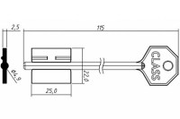 Заготовка ключа КЛАСС-4 | CLA-4G | 5CSS3-OR