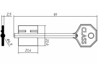 Заготовка ключа КЛАСС-5 | KLS5D