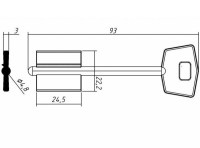 Заготовка ключа МТР-5 | MT-3G | 5MT5 | 2MO7/2MO10R