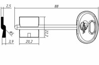 Заготовка ключа МЕТТЭМ-6 | MET6DP | 06ПЛ