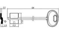 Заготовка ключа МЕТТЭМ-12 | MET12DP | 3В13-80ПЛ