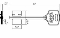Заготовка ключа ЭЛЬБОР-14 | ELB14D