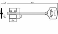 Заготовка ключа ЭЛЬБОР-15 | ELB15D