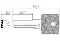 Заготовка ключа БУЛАТ 2П | ВС-6 | BUL-3 | H-131