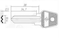 Заготовка ключа Калуга | KAL-2D | KLG2R | KLG2