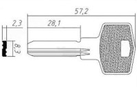 Заготовка ключа KAE-1 | H-116 | KLE1 | KAL1