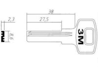 Заготовка ключа ЗМ | H-120