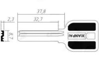Заготовка ключа MCM 2паза 32мм | H-017