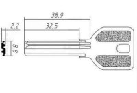 Заготовка ключа MCM-3D 3паза 32mm | H-016