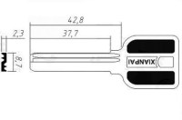 Заготовка ключа MCM 2паза 38мм | H-015
