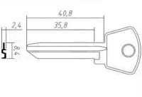 Заготовка ключа TAL-1 | H-084 | MTS1R | TL3L | TLN1S