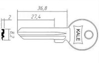 Заготовка ключа KAE-9 | H-028 | KLE6RX | KAL6LD | KAL9R