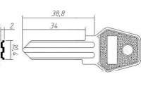 Заготовка ключа KAL-1 | H-086 | KLG1R | KLG2L | KLG1