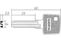 Заготовка ключа CI-21 | E-314 | CS60 | CA62