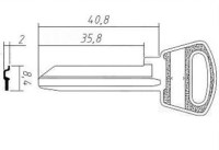 Заготовка ключа TAL-1D | E-274 | MTS1 | TLND