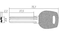 Заготовка ключа BAODEAN 3ПАЗА 38ММ | D-145