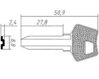 Заготовка ключа MR-1 | H-045 | MST1 | MRG1 | MOS1