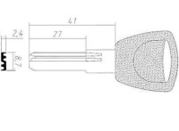 Заготовка ключа Avers-2X | H-204
