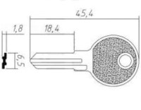 Заготовка ключа AB43 | E-259 | ARN-3 | ABS101L | ARM3