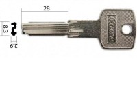 Заготовка ключа CI-26L бронь | E-317 | AU57L | AB48 | CI48