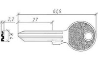Заготовка ключа DAF-1D | F-015 | DF1 | DF3
