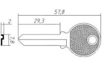 Заготовка ключа TRI12I | F-046| TR8 | TL8R | TRC66L