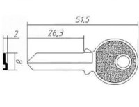 Заготовка ключа TRI-9D | F-051 | TL5 | TRC51 | TR6R | TC62D