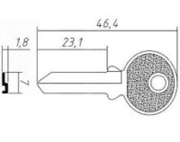 Заготовка ключа TRI5D | F-056 | TR3R | TL6 | TRC30