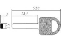 Заготовка ключа Solex квадрат | F-352