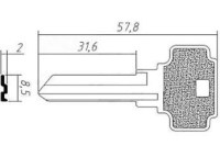 Заготовка ключа DX6 | F-429 | D7S | DX3R | DXT6L
