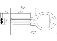 Заготовка ключа KAE12D | G-076 | KAL13 | Kale6 | KAE6 3п