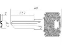 Заготовка ключа БУЛАТ U-5D | H-191