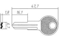Заготовка ключа SS02 | E-267