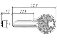 Заготовка ключа EV15R | EV-19 | EV21R | EVA29L